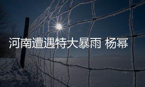 暴雨特大祈祷幂谢 杨遭遇众星平安河南娜等